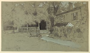Az Old Hopkinson-ház, Bordentown, NJ alkotó: Francis Hopkinson Smith