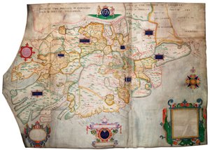 Munster tartomány, Írország, 1595 körül (pergamen, lenvászon) alkotó: Francis Jobson