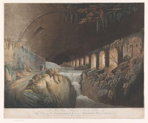 Kilátás a Villa Maecenas romjaira Tivoliban Kilátás a Tivoli Maecenas villájának földalatti romjaira (cím a tárgyon)