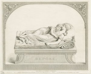 Lichfield katedrális – „The Sleeping Children”: metszet, és [c 1823] (nyomtatás) alkotó: Francis Legatt Chantrey