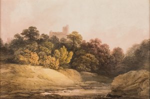 Tájkép, 1840 körül (akvarell, papír) alkotó: Francis Nicholson