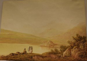 Snowdon Capel Curig felől, dátum ismeretlen (akvarell, papír) alkotó: Francis Nicholson