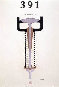 Picabia (1879-1953) "391" című, 1917. 03. 01-i 3. számának borítója (litográfia)