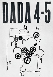 A Dada 4-5 című folyóirat címlapja, tervező: Francis Picabia (1879-1953), Zürich alkotó: Francis Picabia
