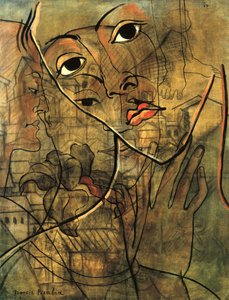 Arcok (olaj, vászon) alkotó: Francis Picabia