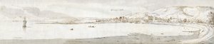 Swansea, 1678 körül (akvarell és barna tinta, papír) alkotó: Francis Place