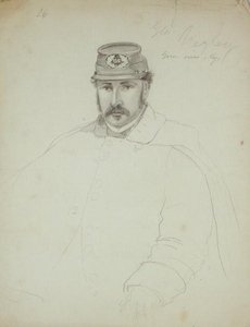 Negley tábornok, Union Army, 1860 körül (ceruza papíron) alkotó: Francis Schell