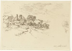 Lovis Corinth Carl Strathmannnak: képeslap, 1896. szeptember 28-i postabélyegző alkotó: Francis Seymour Haden (Sir) (signed by artist)