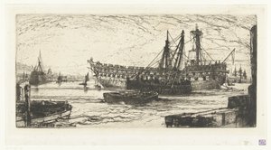 Az Agamemnon hajó szétszerelése Az Agamemnon szakítása alkotó: Francis Seymour Haden (Sir) (signed by artist)