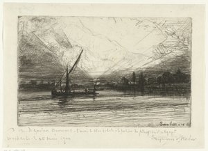 Naplemente a Temzén Naplemente a Temzén alkotó: Francis Seymour Haden (Sir) (signed by artist)