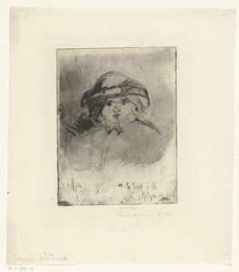 Egy lány feje Egy gyermek feje alkotó: Francis Seymour Haden (Sir)