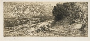 Valószínű hely egy lazac számára, 1889 alkotó: Francis Seymour Haden