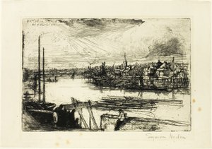 Battersea Reach alkotó: Francis Seymour Haden