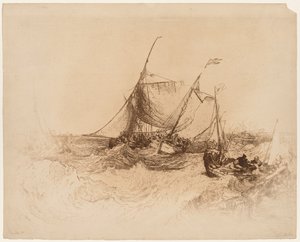 Calais móló. alkotó: Francis Seymour Haden