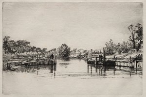 Egham Lock alkotó: Francis Seymour Haden