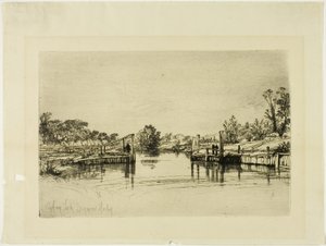 Egham Lock alkotó: Francis Seymour Haden