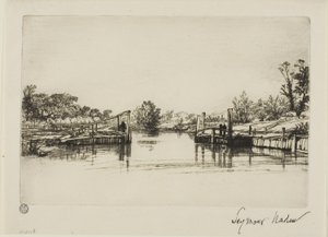 Egham Lock alkotó: Francis Seymour Haden