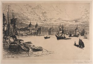Greenwich. alkotó: Francis Seymour Haden