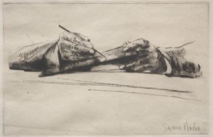 Szárazpontos kéz alkotó: Francis Seymour Haden