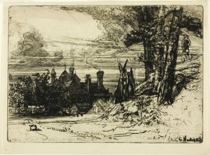 Horsley háza Willesleyben alkotó: Francis Seymour Haden