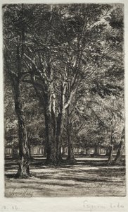 Kensington Gardens (The Larger Plate) alkotó: Francis Seymour Haden