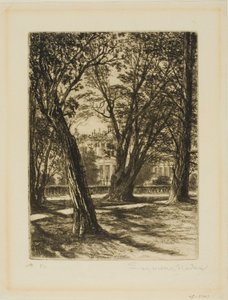 Kensington Gardens, No. I (kis tányér) alkotó: Francis Seymour Haden