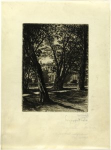 Kensington Gardens, I. szám (kis tányér) alkotó: Francis Seymour Haden