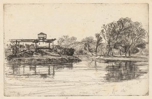 Kew, 1864. alkotó: Francis Seymour Haden