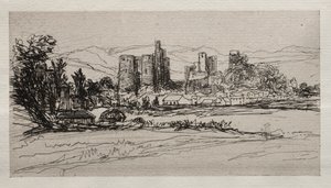Kidwelly kastély. alkotó: Francis Seymour Haden