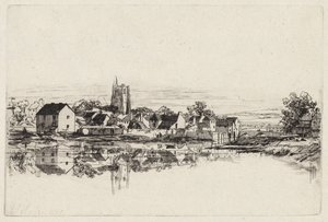 Kidwelly Town, 1859. alkotó: Francis Seymour Haden
