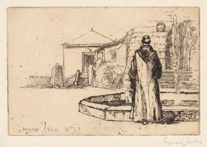 Szerzetes a szökőkútnál alkotó: Francis Seymour Haden