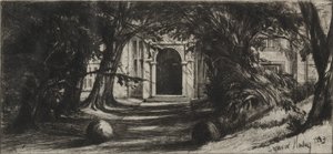 Mytton Hall, 1859. alkotó: Francis Seymour Haden