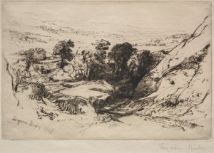 Kilenc Barrow Down, 1877. alkotó: Francis Seymour Haden