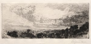 Tanulmányi ablakon kívül alkotó: Francis Seymour Haden