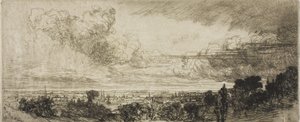 Tanulmányi ablakon kívül alkotó: Francis Seymour Haden
