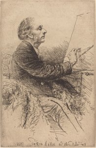 Önarckép a festőállványon alkotó: Francis Seymour Haden