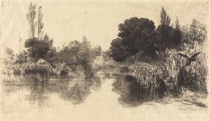 Shere Mill Pond (a nagyobb tányér) alkotó: Francis Seymour Haden