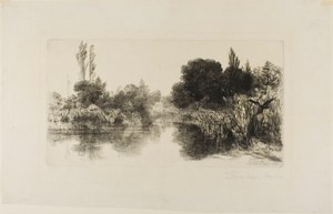 Shere Mill Pond, No. II (nagy lemez) alkotó: Francis Seymour Haden
