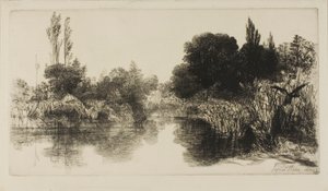 Shere Mill Pond, No. II (nagy lemez) alkotó: Francis Seymour Haden