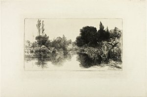 Shere Mill Pond, No. II (nagy lemez) alkotó: Francis Seymour Haden