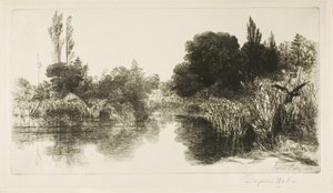 Shere Mill Pond, No. II (nagy lemez) alkotó: Francis Seymour Haden