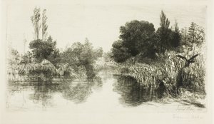 Shere Mill Pond, No. II (nagy lemez) alkotó: Francis Seymour Haden