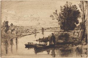 Temze halászok alkotó: Francis Seymour Haden