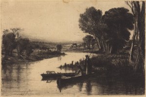 Halászok a Temzén alkotó: Francis Seymour Haden