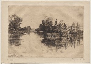 A sziget, szemben a Boyle farmtal alkotó: Francis Seymour Haden
