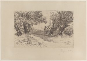A szerelmesek sétája, I. szám, 1864., 1864. alkotó: Francis Seymour Haden