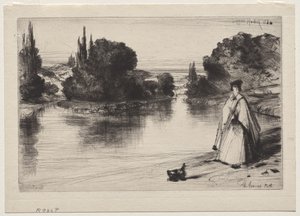 A vontatási ösvény alkotó: Francis Seymour Haden