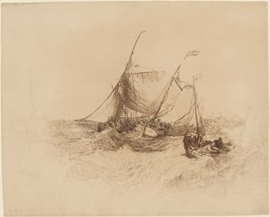 Calais móló alkotó: Francis Seymour Haden after Joseph Mallord William Turner