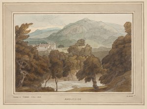 Ambleside, kilátás a Clappers Gate közelében, Ambleside alkotó: Francis Towne