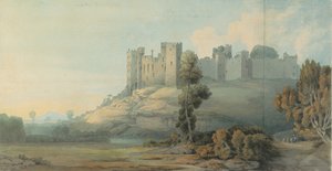Ludlow kastély, Shropshire, 1777 alkotó: Francis Towne